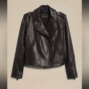 Essential Leather Jacket by Banana Republic in a size small.